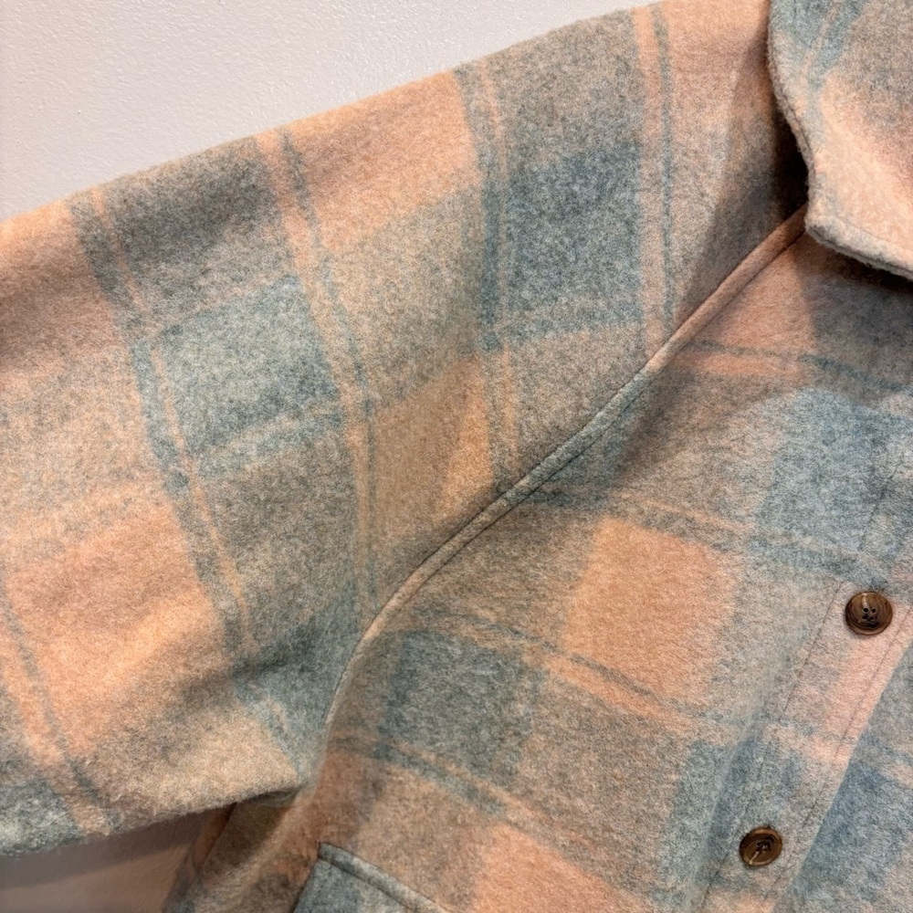 Madewell Oversized Brushed Jacquard Plaid Jacket Women’s Size Small - Picture 6 of 12